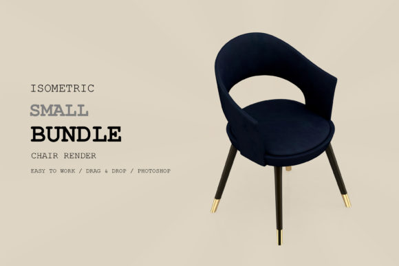 Elevate Your Visual Projects with the Isometric Chair 3D Render Pack 227