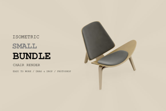 Enhancing Design Projects with Isometric Chair 3D Render Pack 53