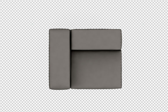 Isometric Arm Chair 3D Isolated Render for Creative Projects