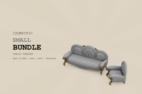 Isometric Armchair 3D Rendering Pac 101