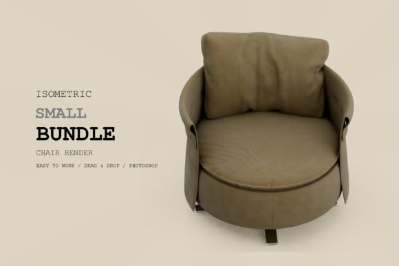 Isometric Armchair 3D Rendering Pac 108: A Multipurpose Design Asset