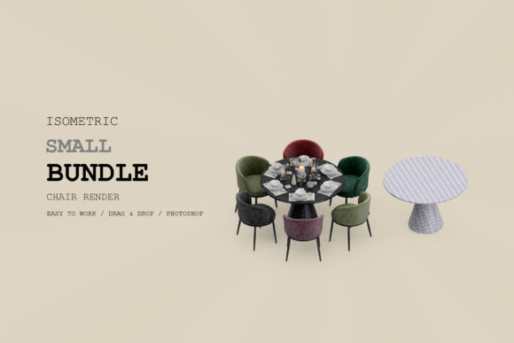Isometric Armchair 3D Rendering Pack 16 – A Versatile Resource for Designers and Creators