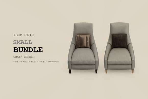 Isometric Armchair 3D Rendering Pack 29 – A Versatile Design Asset for Modern Projects
