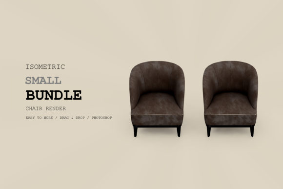 Isometric Armchair 3D Rendering Pack 44: A Versatile Asset for Modern Design and Marketing