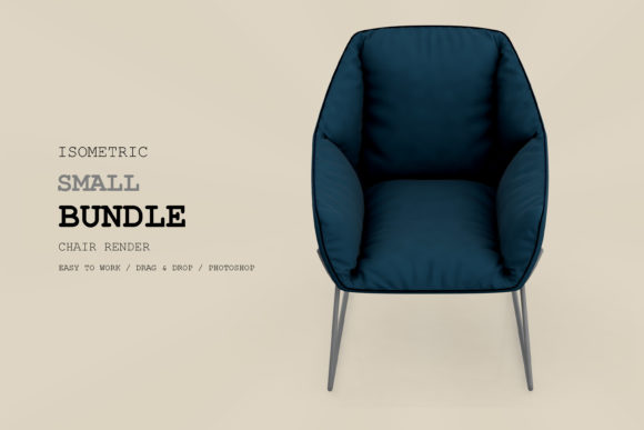 Isometric Armchair 3D Rendering Pack 79 – A Versatile Resource for Designers and Content Creators