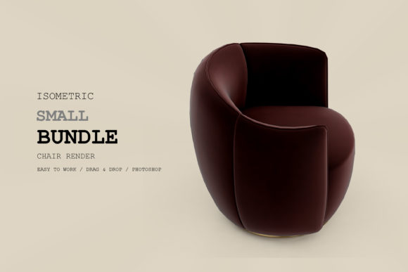 Isometric Armchair 3D Rendering Pack 87 – A Versatile Tool for Modern Designers