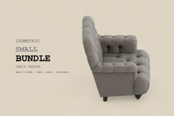 Isometric Armchair 3D Rendering Pack 90
