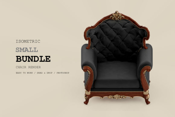 Isometric Armchair 3D Rendering Pack for Creative Projects