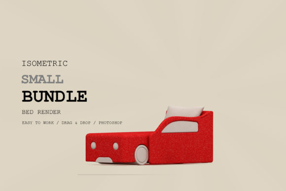 Isometric Bed 3D Render Pack 2: A Powerful Tool for Designers and Creators