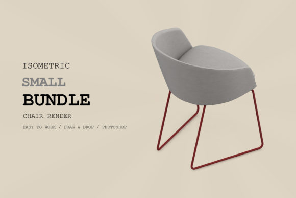 Isometric Chair 3D Render Pack 122: A Versatile Asset for Modern Design Projects