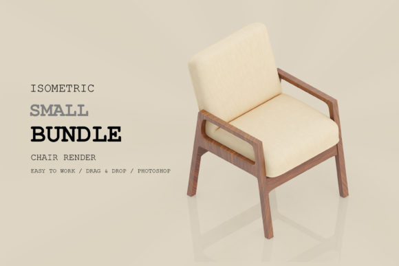 Isometric Chair 3D Render Pack 192