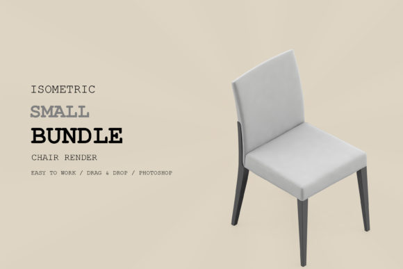 Isometric Chair 3D Render Pack 218