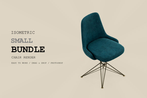 Isometric Chair 3D Render Pack 240