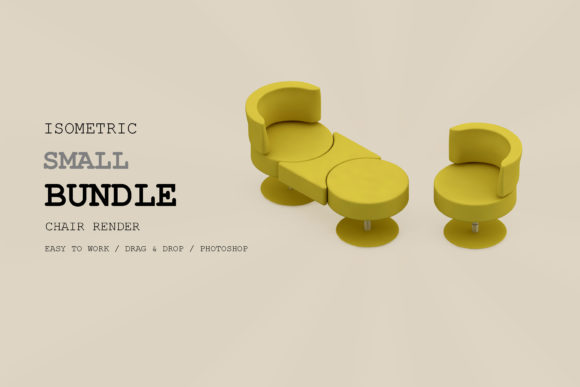 Isometric Chair 3D Render Pack 33: A Versatile Resource for Creative and Professional Use
