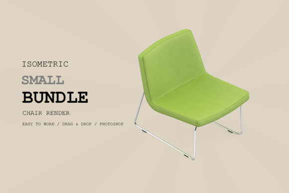 Isometric Chair 3D Render Pack 46 – A Versatile Resource for Modern Designers and Creators