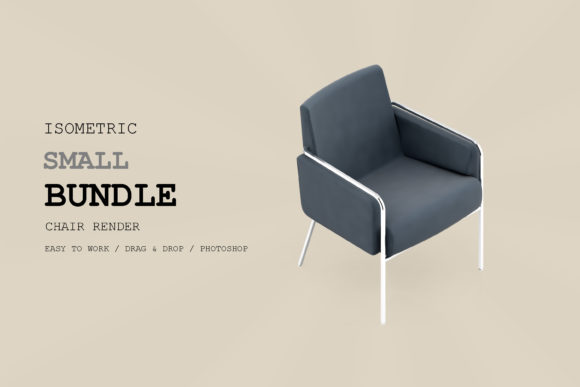 Isometric Chair 3D Render Pack 49: A Versatile Resource for Creative Projects
