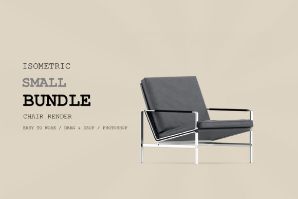 Isometric Chair 3D Render Pack 65 for Creative Projects