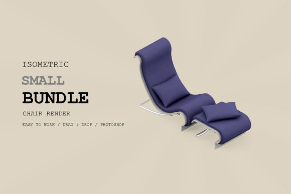 Isometric Chair 3D Render Pack 98: A Versatile Resource for Design and Presentation Needs