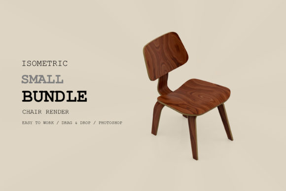 Isometric Chair 3D Render Pack for Creative Projects