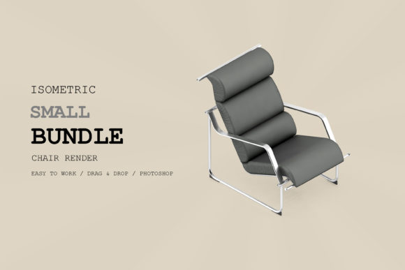 Isometric Chair 3D Render Pack for Creative Projects